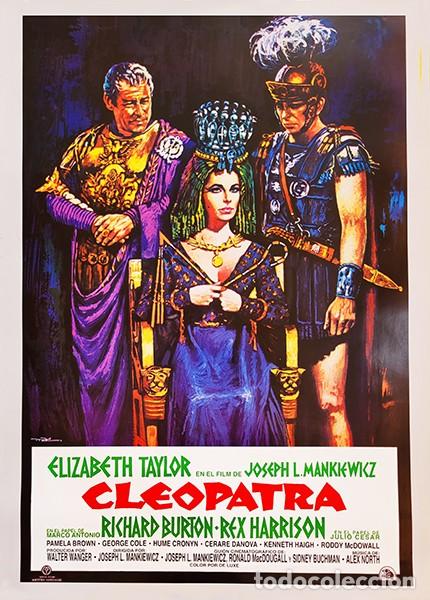Cine: Cleopatra P&oacute;ster 65x90 cm aprox. Joseph L. Mankiewicz Elizabeth Taylor Richard Burton Rex Harrison