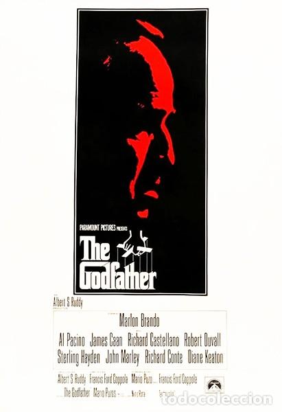 Cine: EL PADRINO P&oacute;ster 70x100 cm aprox. Francis Ford Coppola Marlon Brando Al Pacino James Caan