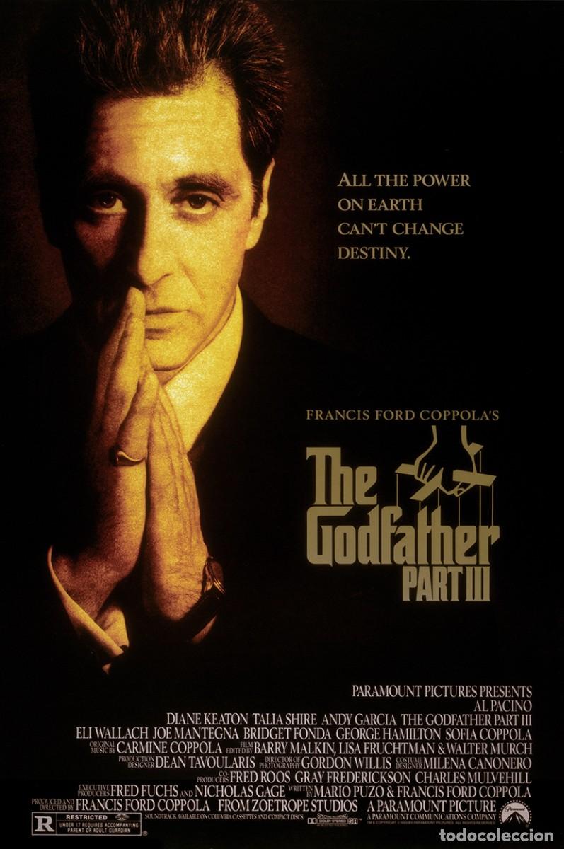 Cine: EL PADRINO III P&oacute;ster 70x100 cm aprox. Francis Ford Coppola Al Pacino