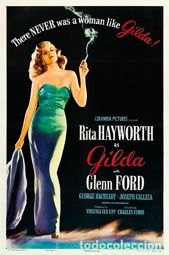Cine: Gilda. P&oacute;ster 70x100 Cm Aprox. RITA HAYWORTH, GLENN FORD