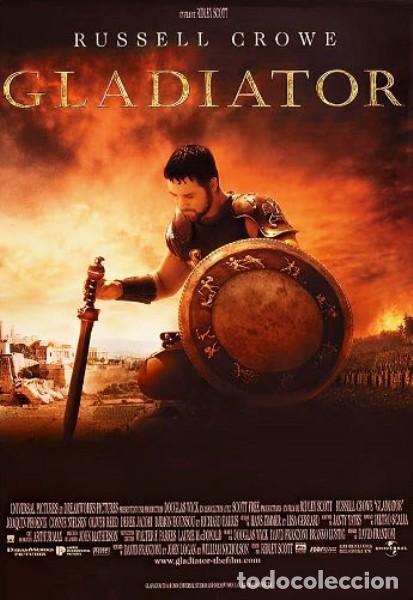 Cine: GLADIATOR P&oacute;ster 68x 99 cm aprox. Ridley Scott Russell Crow Joaquin Phoenix