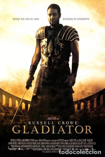 Cine: GLADIATOR P&oacute;ster 67,5x 98,5 cm aprox. Ridley Scott Russell Crow Joaquin Phoenix