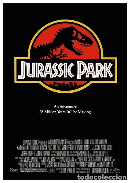 Cine: Jurassic Park P&oacute;ster 70x100 cm aprox. Steven Spielberg Sam Neill Laura Dern Jeff Goldblum