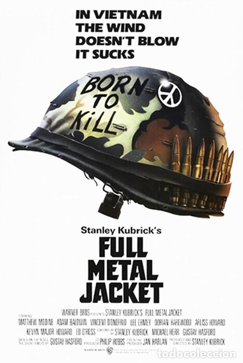 Cine: LA CHAQUETA METALICA P&oacute;ster 70x100 cm aprox. STANLEY KUBRICK MATTHEW MODINE