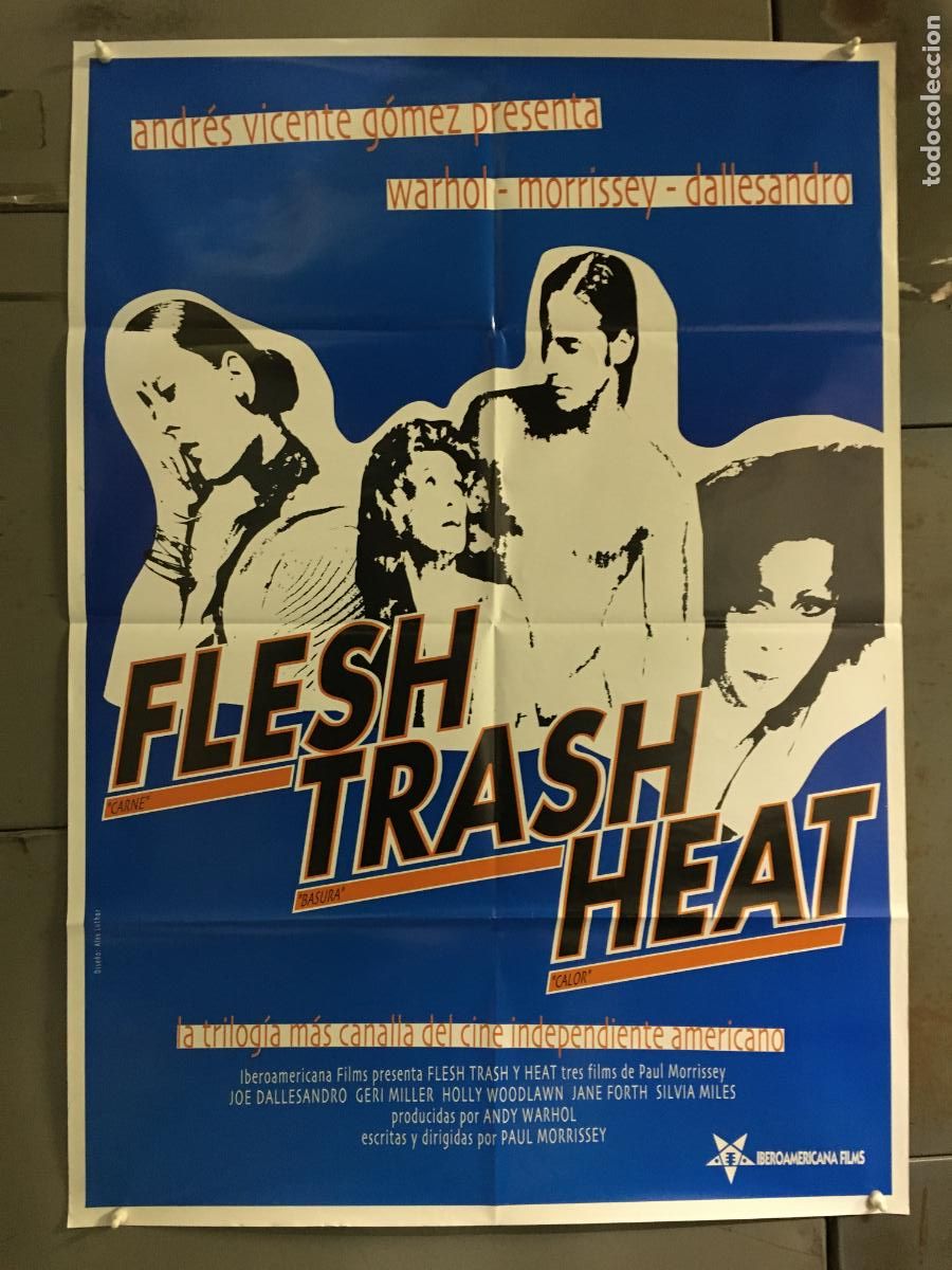 Cine: AFB72 ANDY WARHOL FLESH TRASH HEAT POSTER ORIGINAL 70X100 ESPA&Ntilde;OL h0