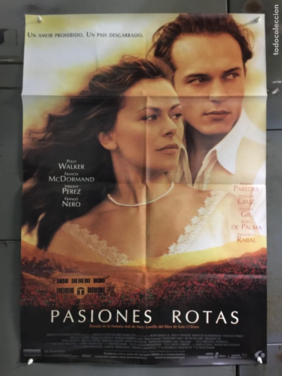Cine: AFB78 PASIONES ROTAS FRANCES MCDORMAND MARISA PAREDES PENELOPE CRUZ POSTER ORIG 70X100 ESTRENO h0