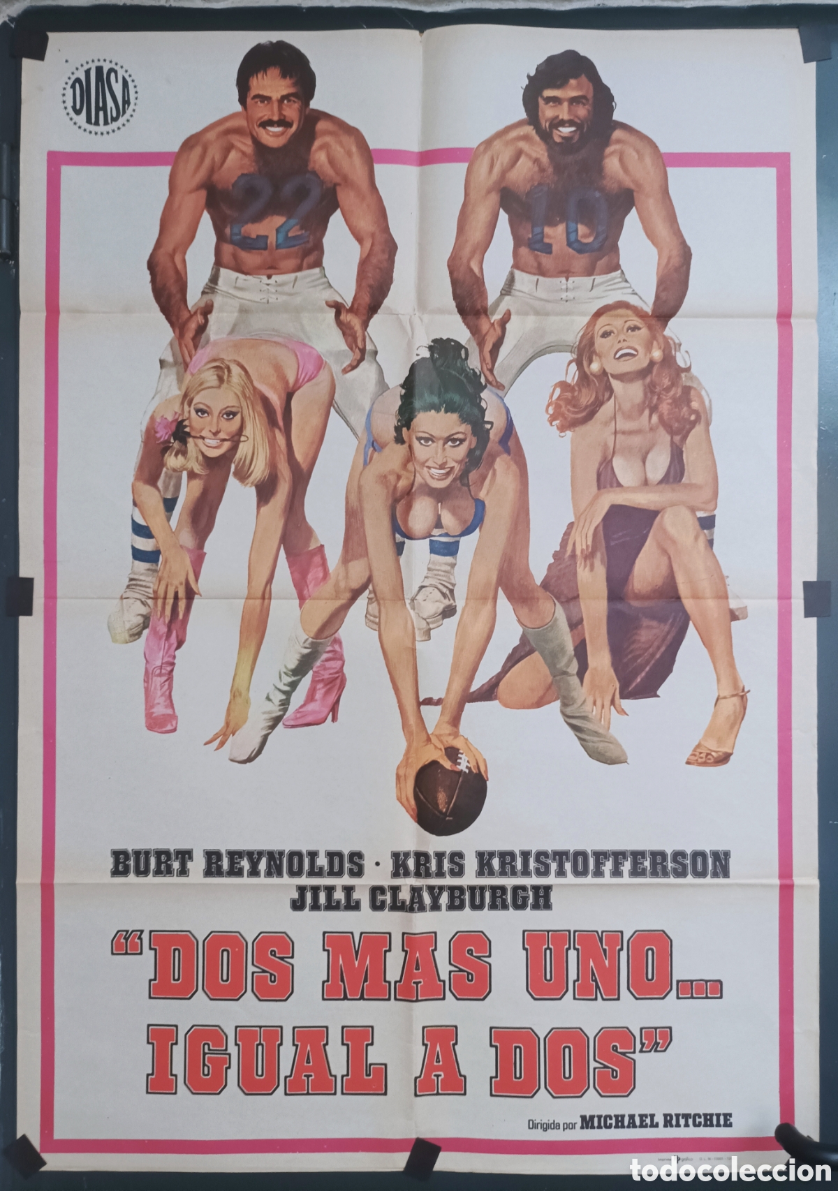 Cine: Cartel original de &eacute;poca de la pel&iacute;cula &rdquo;Dos m&aacute;s uno... igual a dos. 1979