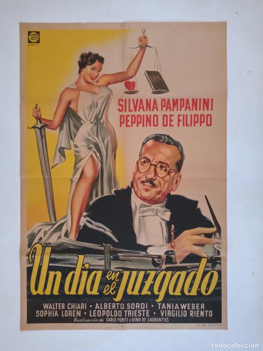 Cine: UN DIA EN LA CORTE (1954) cartel argentino 110 x 75 litografico SILVANA PAMPANINI SOFIA LOREN SORDI