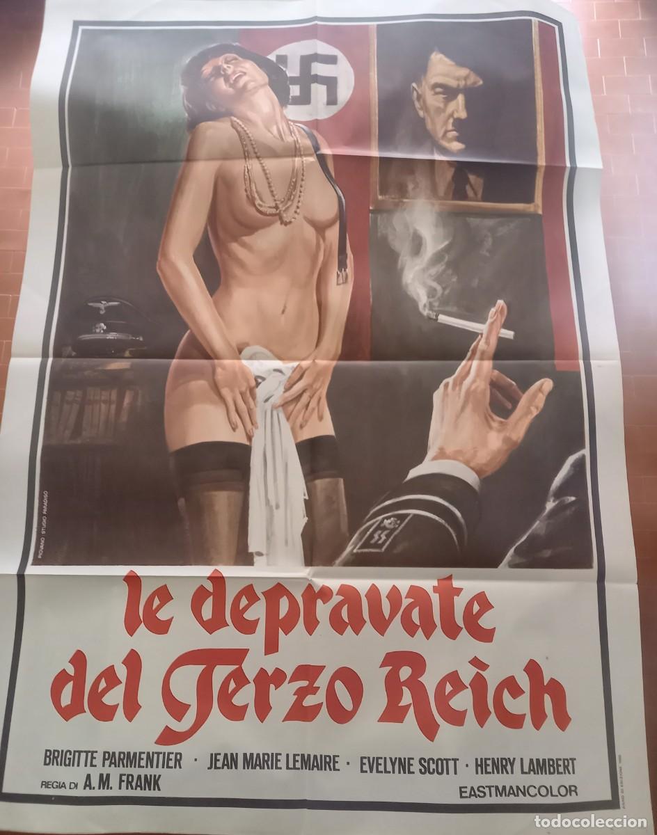 Cine: LE DEPRAVATE DEL TERZO REICH JESUS FRANCO 1978 POSTER cm. 100X140 BRIGITTE PARMENTIER MONICA SWINN