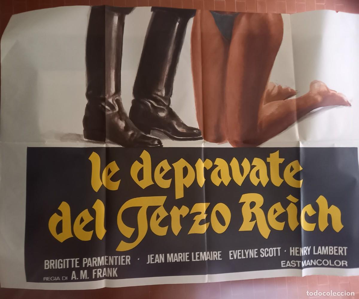 Cine: LE DEPRAVATE DEL TERZO REICH JESUS FRANCO 1978 POSTER cm. 200X140 BRIGITTE PARMENTIER MONICA SWINN