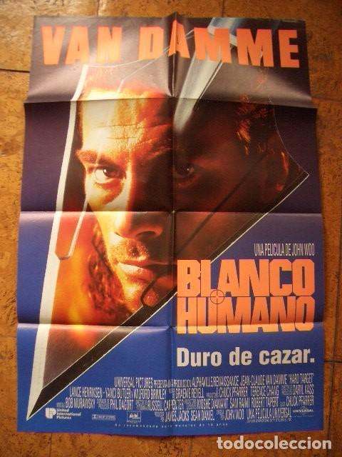Cine: P&oacute;ster original de cine 70x100xm BLANCO HUMANO JEAN-CLAUDE VAN DAMME JOHN WOO