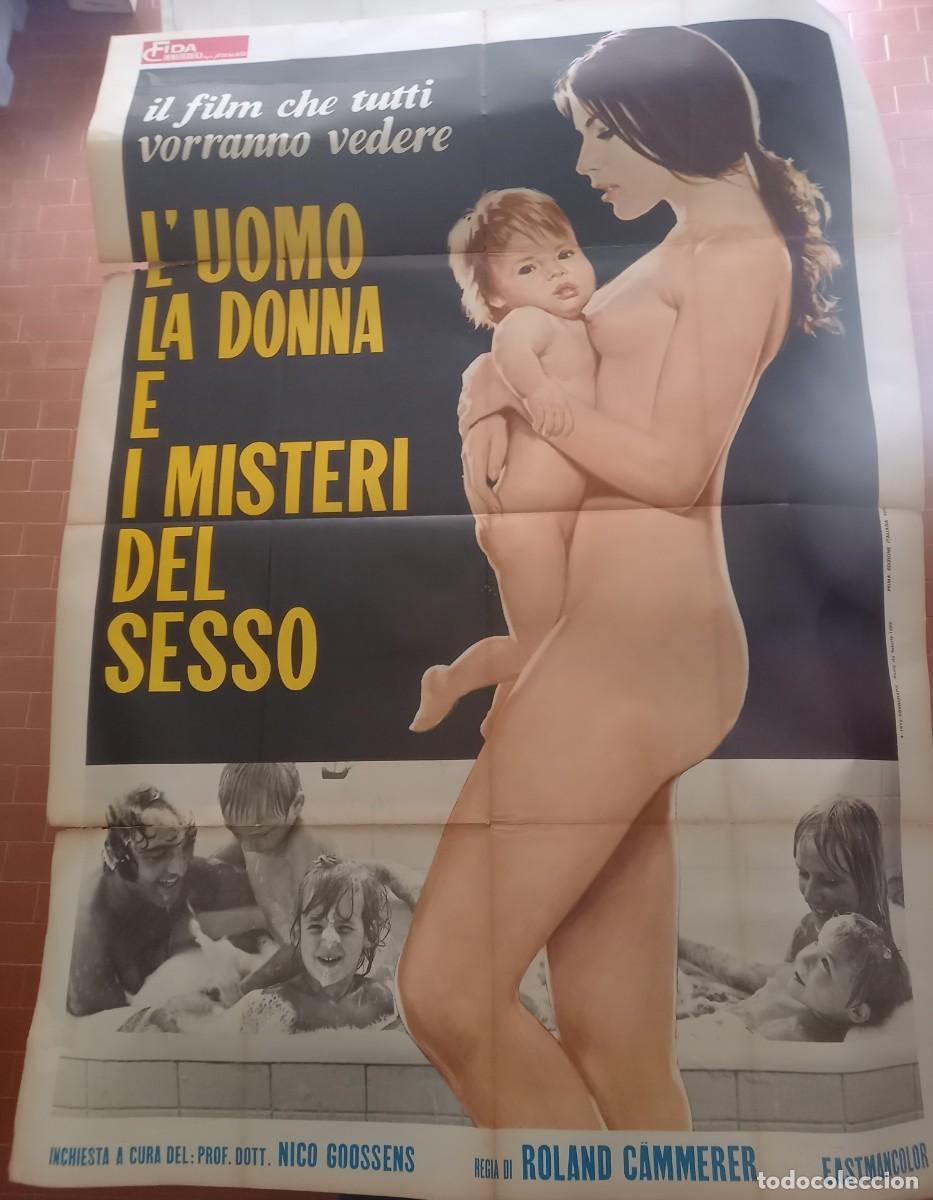 Cine: L'UOMO LA DONNA E I MISTERI DEL SESSO DI ROLANG GAMMRER 1971 POSTER cm. 100X140
