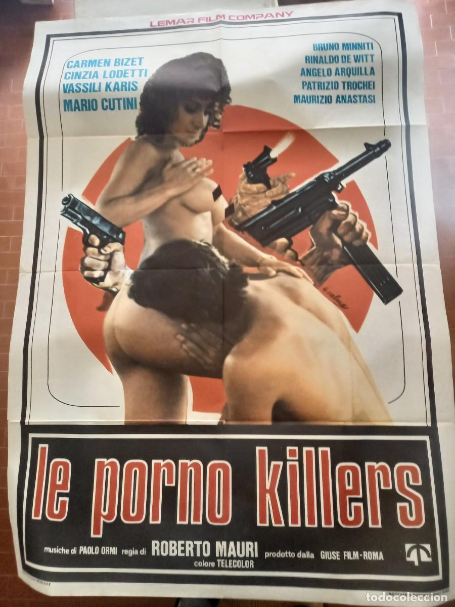 Cine: LE PORNO KILLERS 1980 DI ROBERTO MAURI POSTER cm. 100X140 CARMEN RUSSO CINTIA LODETTI