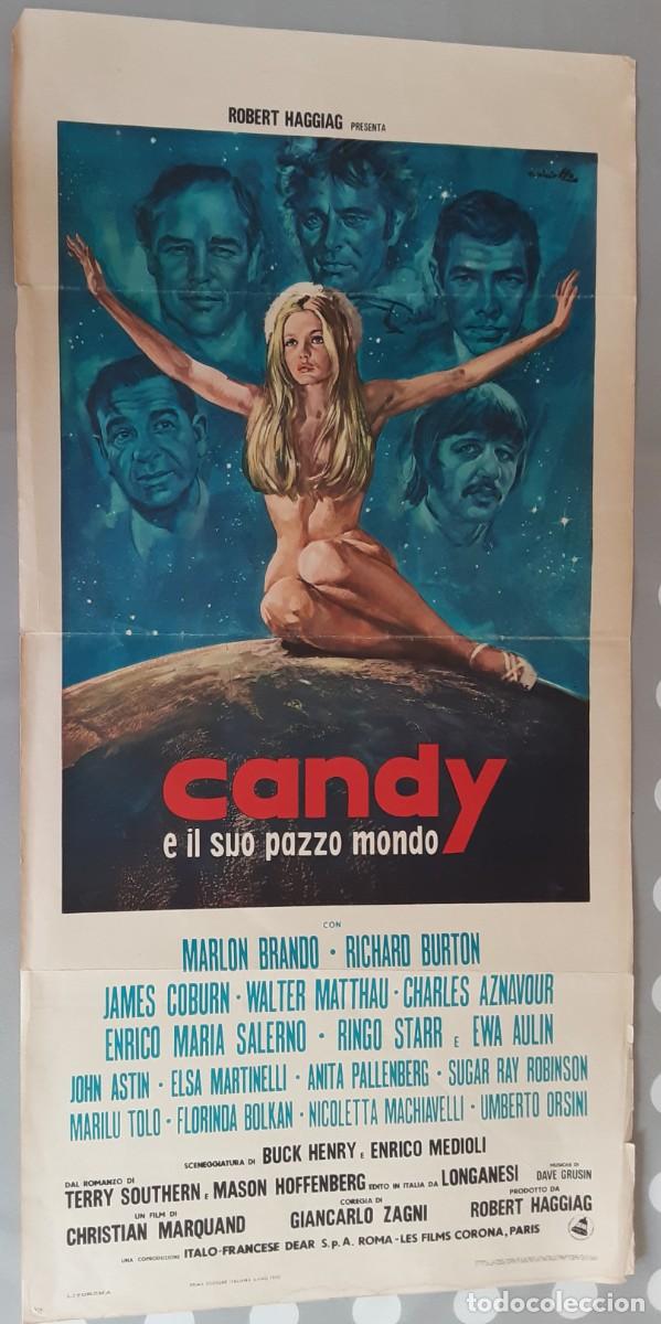 Cine: Cartel italiano de la pel&iacute;cula Candy, Ewa Aulin, Marlon Brando, Ringo Starr