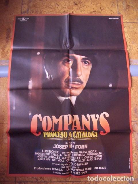 Cine: P&oacute;ster original de cine 70x100xm Companys. Proceso a Catalu&ntilde;a. A&ntilde;os 70