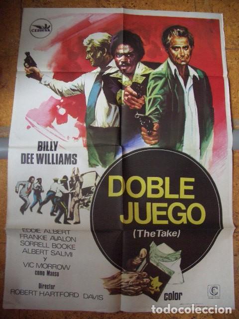 Cine: P&oacute;ster original de cine 70x100xm DOBLE JUEGO - THE TAKE - ROBERT HARTFORD DAVIS - BILLY DEE WILLIAMS