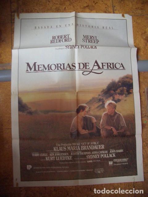Cine: MEMORIAS DE &Aacute;FRICA, ROBERT REDFORD Y MERYL STREEP POSTER ORIGINAL DE 70X100CM