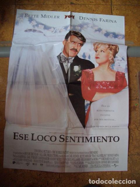 Cine: P&oacute;ster original de cine 70x100xm ESE LOCO SENTIMIENTO BETTE MIDLER Y DENNIS FARINA