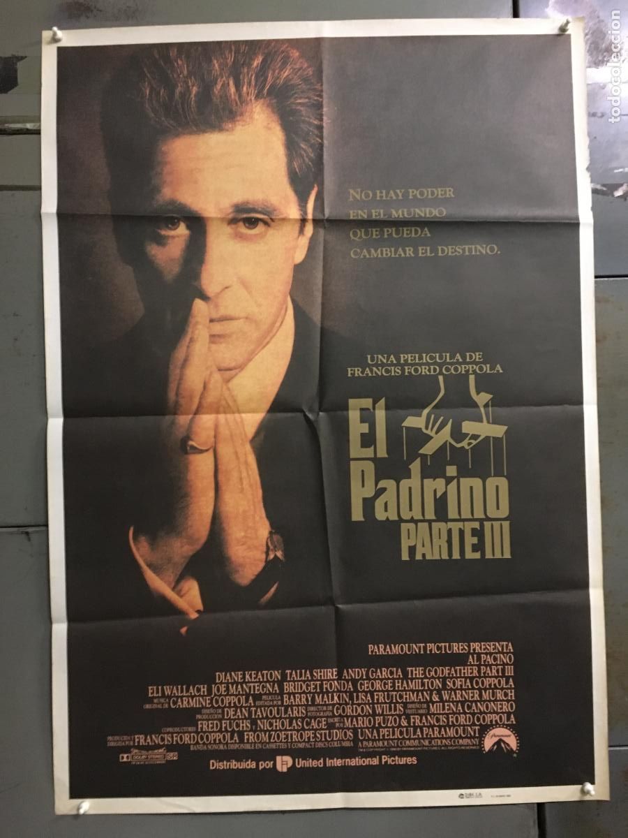 Cine: AFB94 EL PADRINO 3 AL PACINO COPPOLA POSTER ORIGINAL 70X100 ESTRENO h0