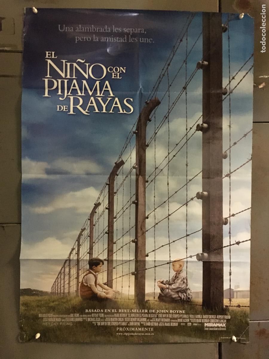 Cine: AFB97 EL NI&Ntilde;O CON EL PIJAMA DE RAYAS MARK HERMAN POSTER ORIGINAL ESTRENO 70X100 h0
