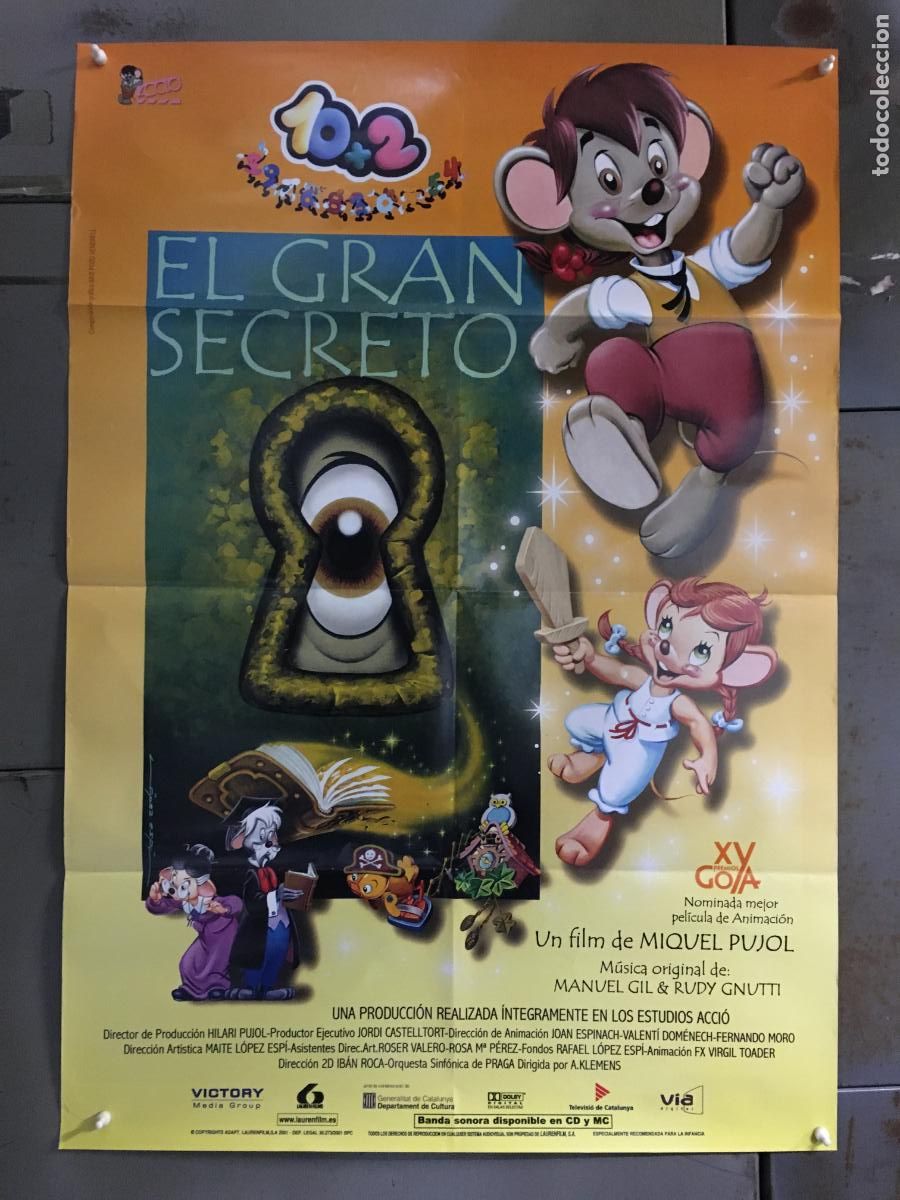 Cine: AFC00 EL GRAN SECRETO MIQUEL PUJOL ANIMACION ESPA&Ntilde;OLA POSTER ORIGINAL 70X100 ESTRENO h0