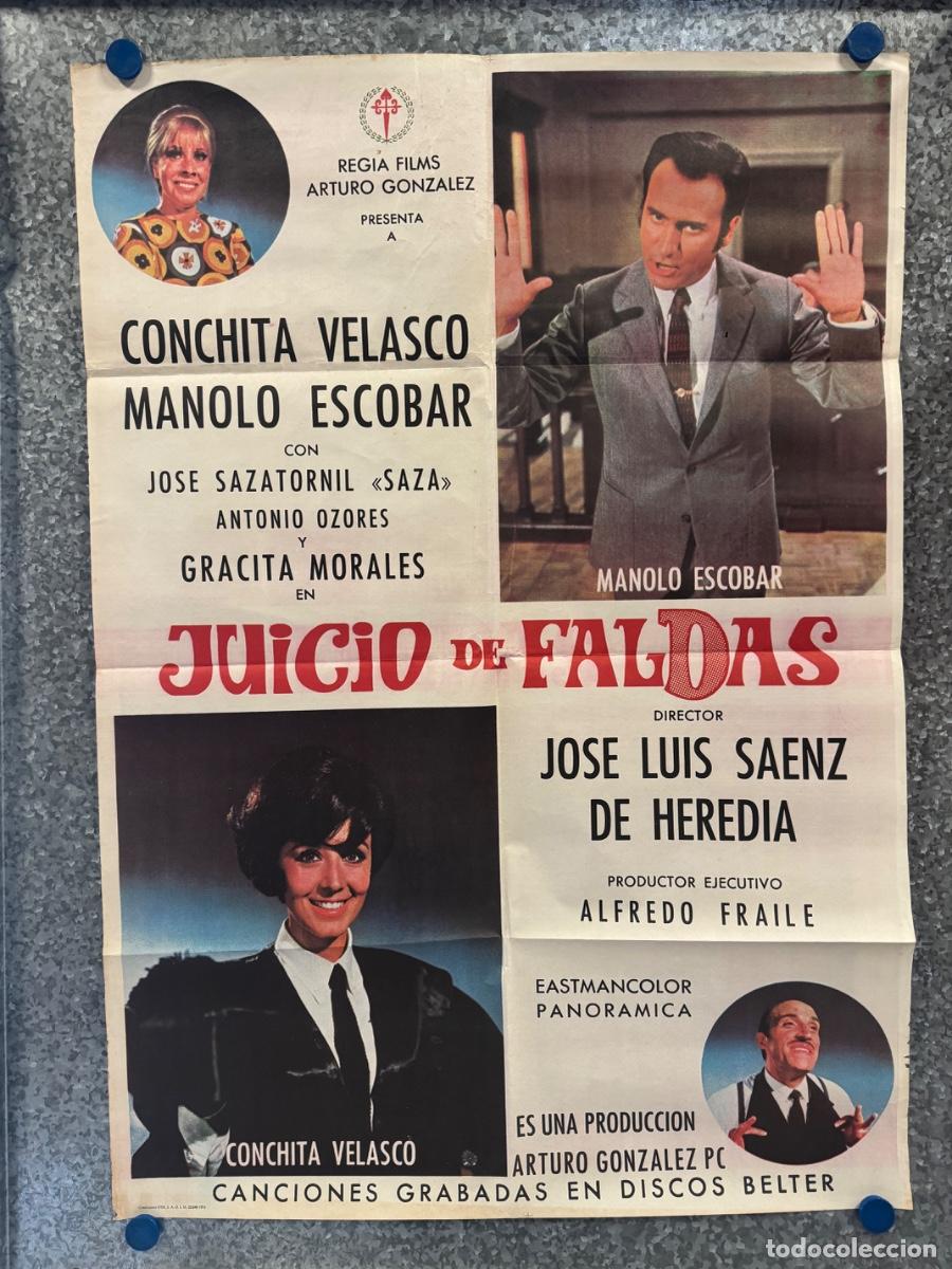 Cine: Juicio de faldas, Conchita Velasco, Manolo Escobar, A&ntilde;o 1969, POSTER ORIGINAL