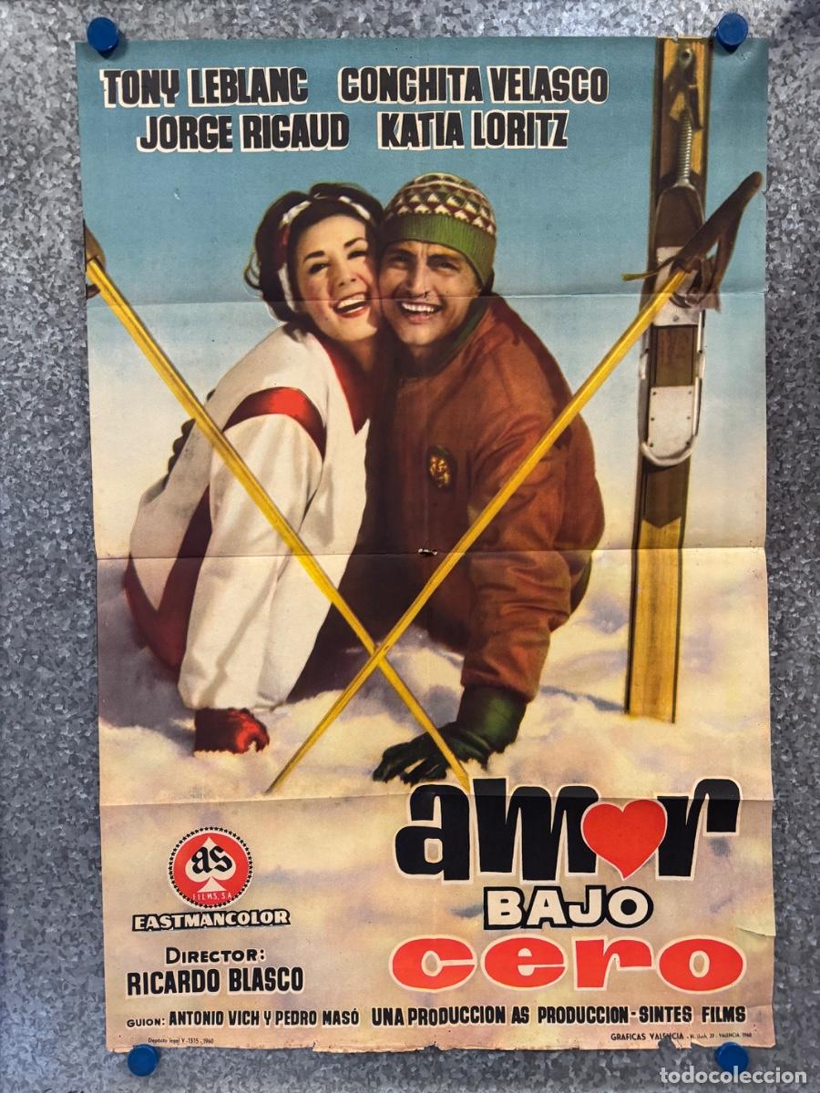 Cine: Amor bajo cero, Conchita Velasco, Tony Leblanc, A&ntilde;o 1960, POSTER ORIGINAL