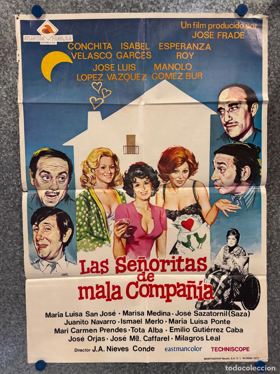 Cine: Las se&ntilde;oritas de mala compa&ntilde;ia, Conchita Velasco, Isabel Garces, A&ntilde;o 1973, POSTER ORIGINAL