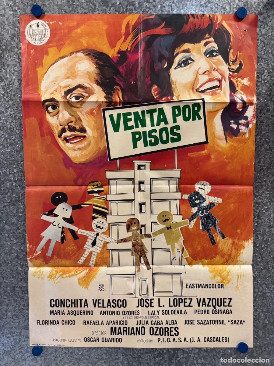 Cine: Venta por pisos, Conchita Velasco, Jose Luis Lopez Velasco, A&ntilde;o 1971, POSTER ORIGINAL