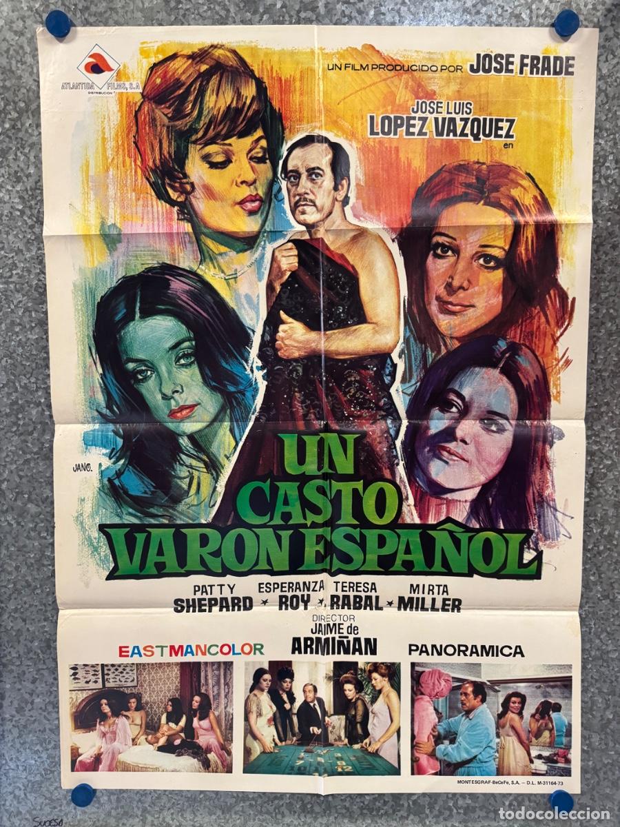 Cine: Un casto varon espa&ntilde;ol, Patty Shepard, Jose Luis Lopez Velasco, A&ntilde;o 1973, POSTER ORIGINAL