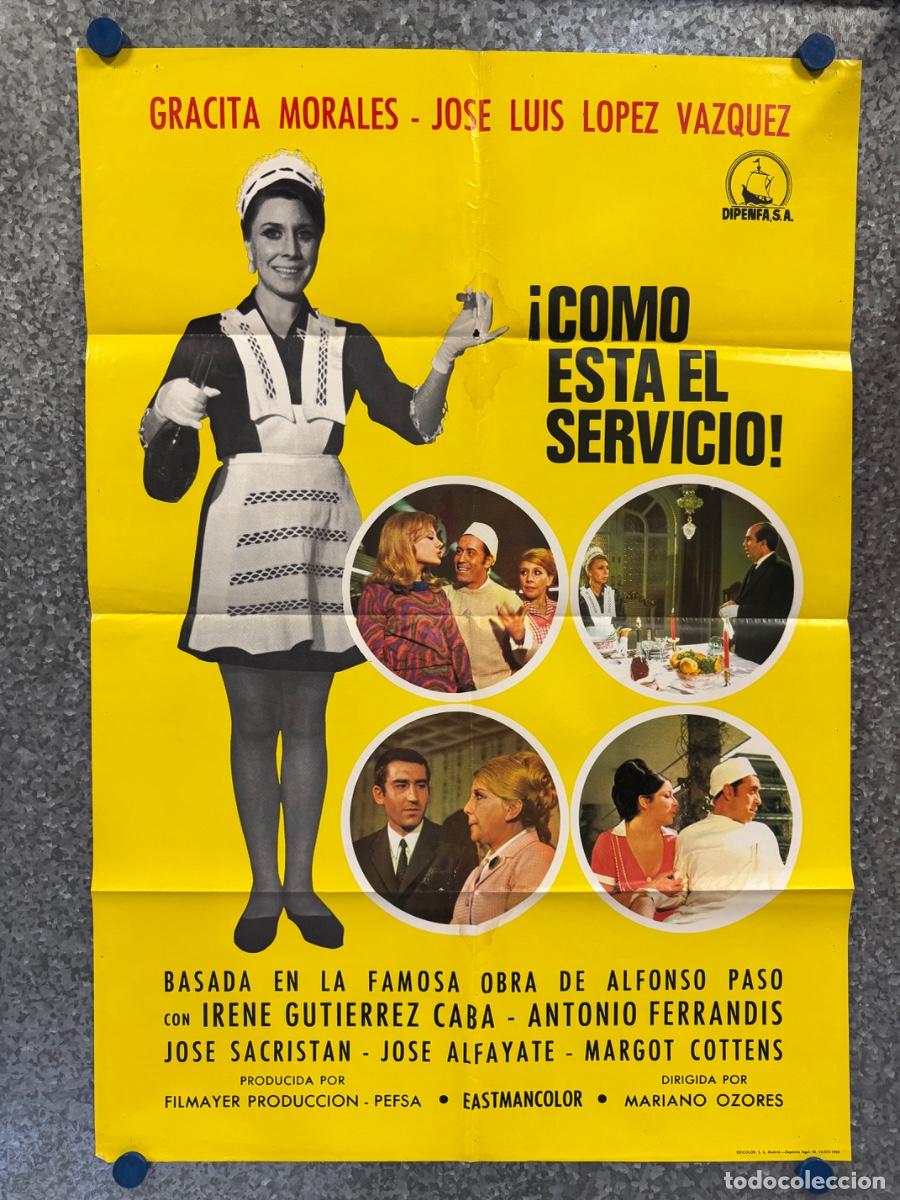 Cine: Como esta el servicio, Gracita Morales, Jose Luis Lopez Velasco, A&ntilde;o 1968, POSTER ORIGINAL