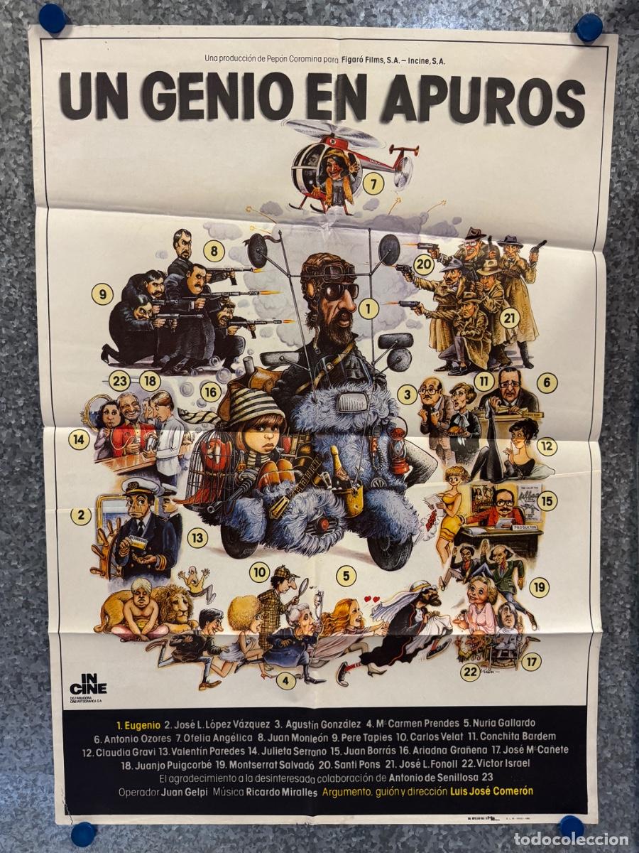 Cine: Un genio en apuros, Eugenio, Jose Luis Lopez Velasco, A&ntilde;o 1983, POSTER ORIGINAL