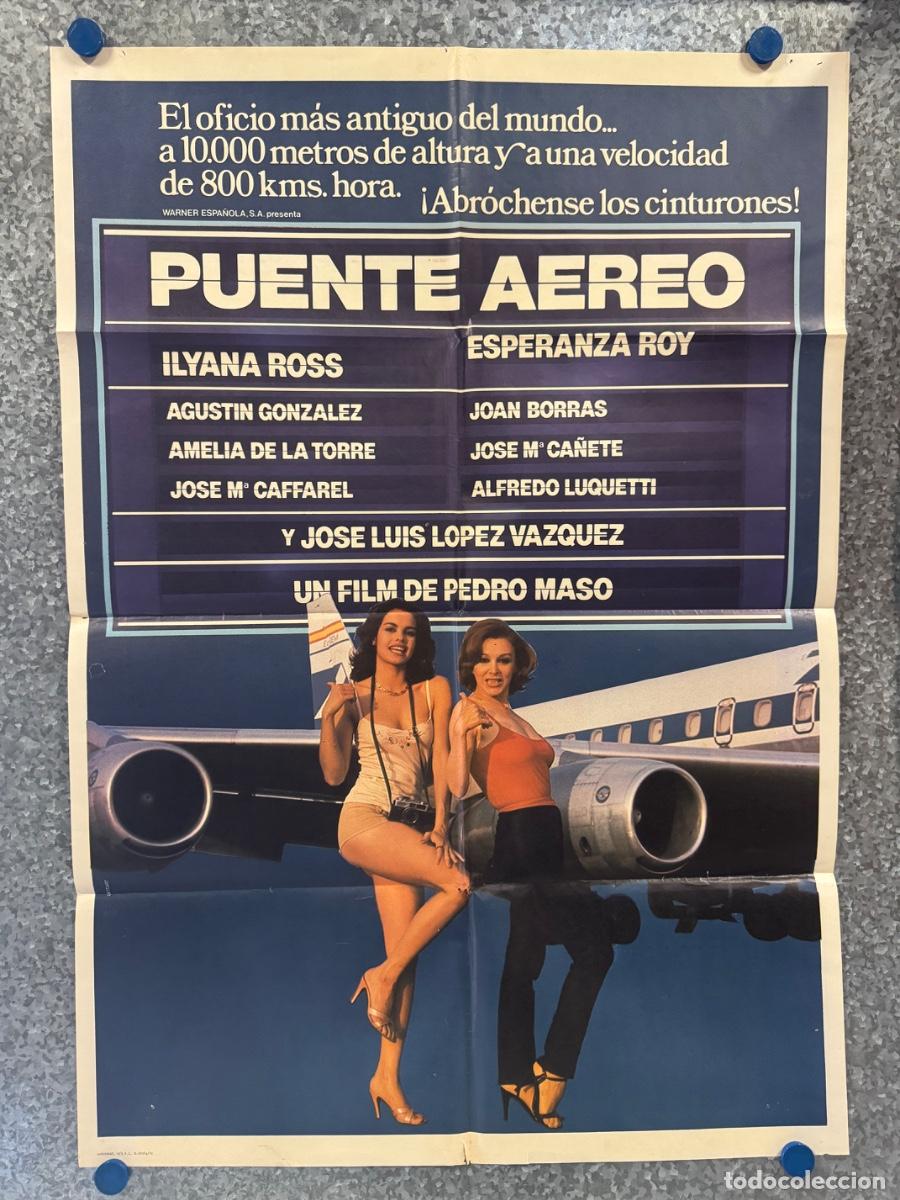 Cine: Puente A&eacute;reo, Ilyana Ross, Jose Luis Lopez Velasco, A&ntilde;o 1981, POSTER ORIGINAL