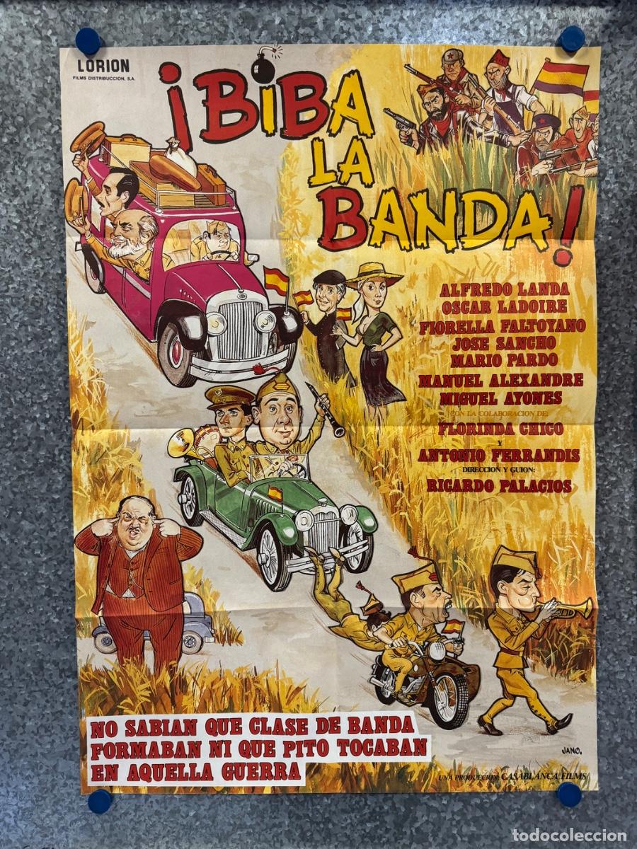 Cine: Biba la banda, Alfredo Landa, Oscar Ladoire, POSTER ORIGINAL