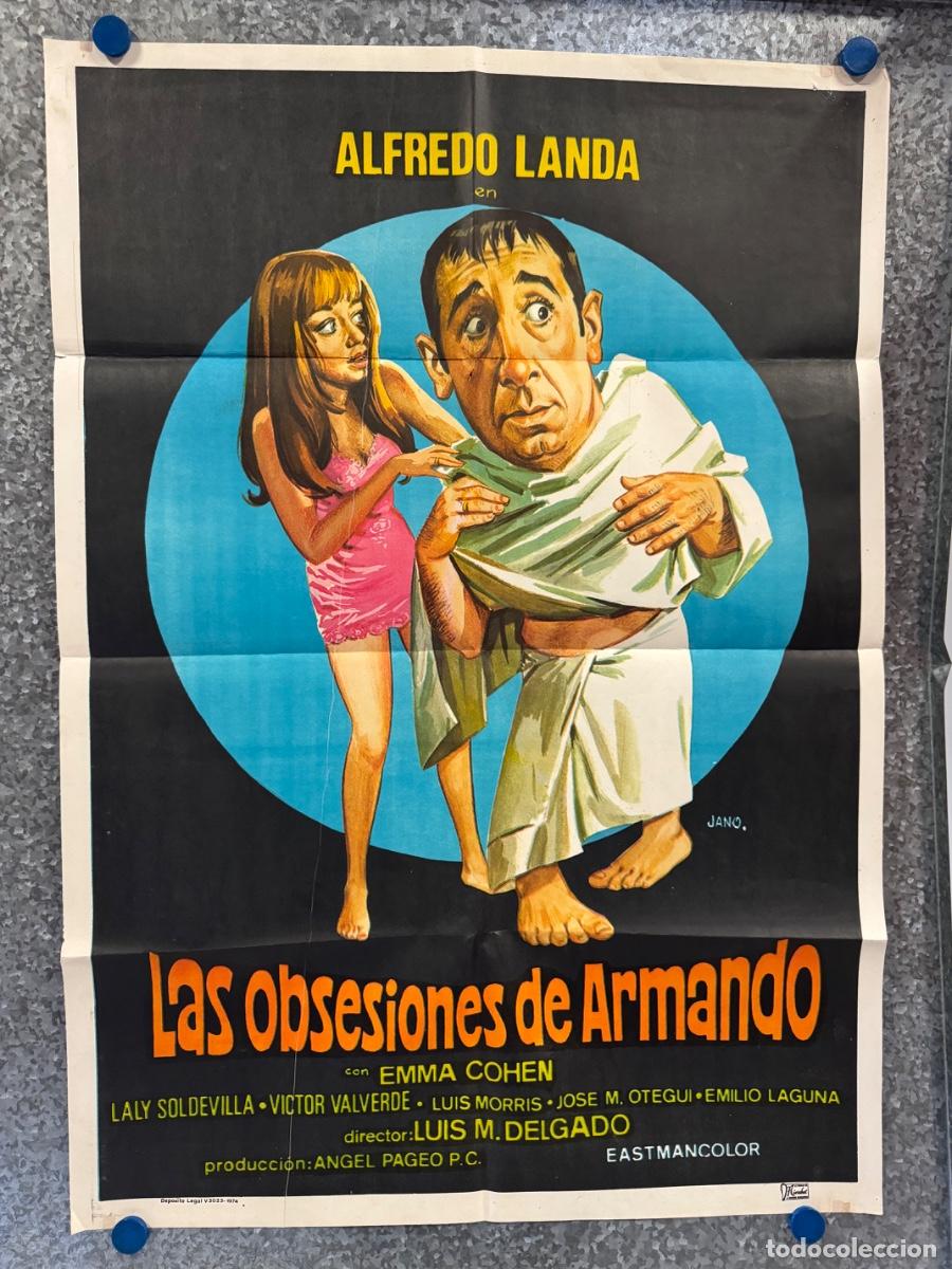 Cine: Las obsesiones de Armando, Alfredo Landa, Emma Cohen, A&ntilde;o 1974, POSTER ORIGINAL