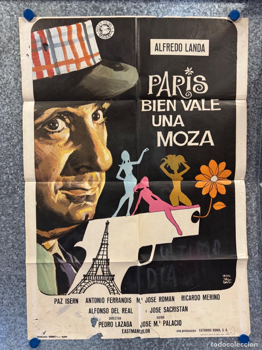Cine: Paris bien vale una moza, Alfredo Landa, Paz Isern, A&ntilde;o 1972, POSTER ORIGINAL