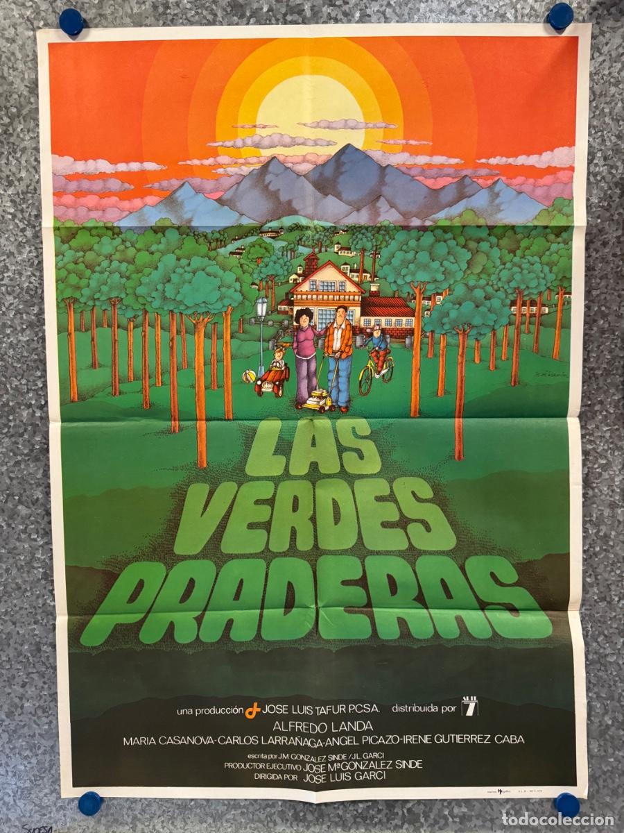Cine: Las verdes praderas, Alfredo Landa, Maria Casanova, POSTER ORIGINAL