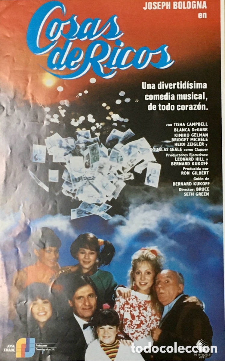 Cine: Cartel de Pelicula. &ldquo;Cosas de ricos&rdquo;. Joseph Bologna. 1985.
