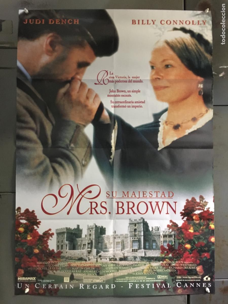 Cinema: AFC19 SU MAJESTAD MRS. BROWN JUDI DENCH BILL CONNOLLY POSTER ORIGINAL 70X100 ESTRENO h0