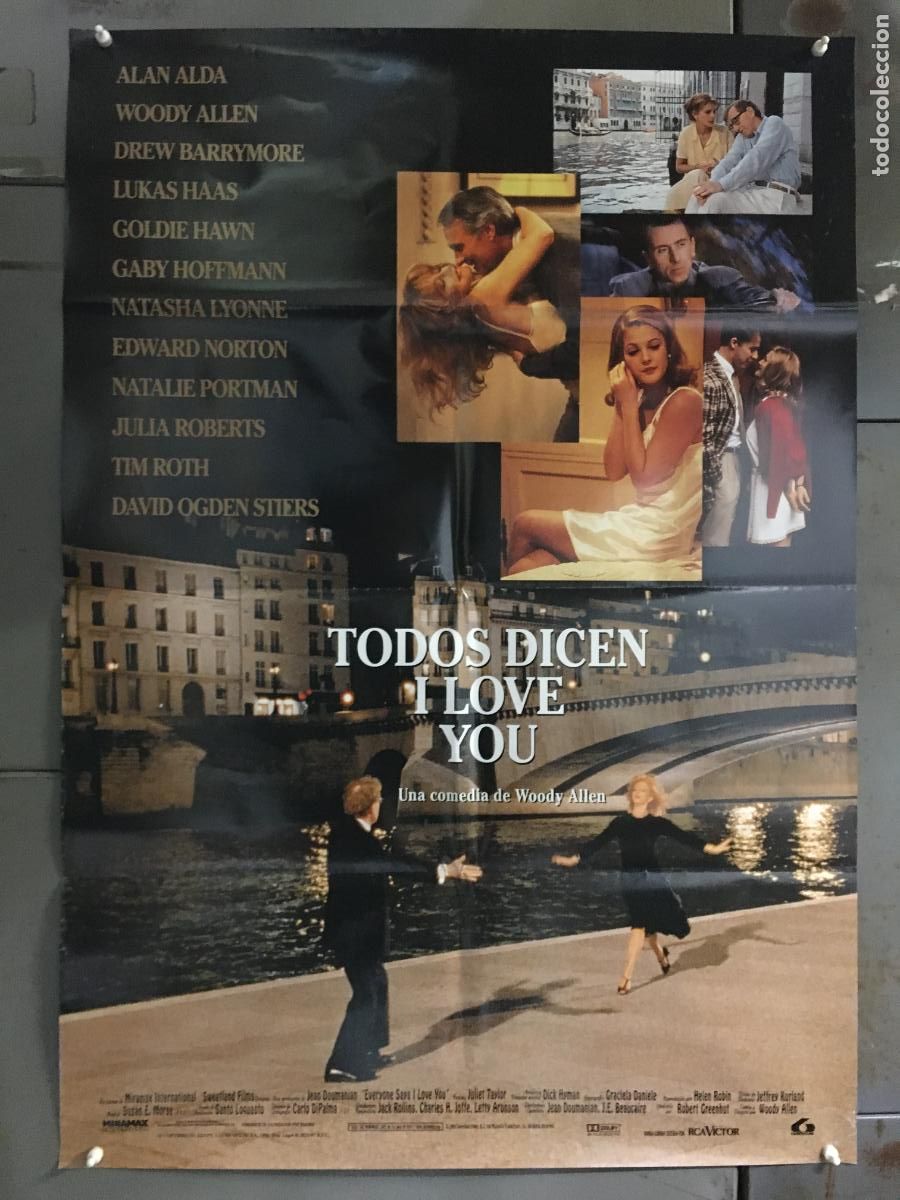 Cine: AFC20 TODOS DICEN I LOVE YOU WOODY ALLEN POSTER ORIGINAL ESTRENO 70X100 h2