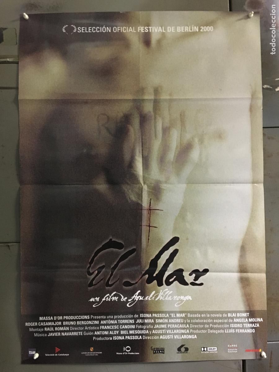 Cine: AFC33 EL MAR AGUSTI VILLARONGA ANGELA MOLINA POSTER ORIGINAL ESTRENO 70X100