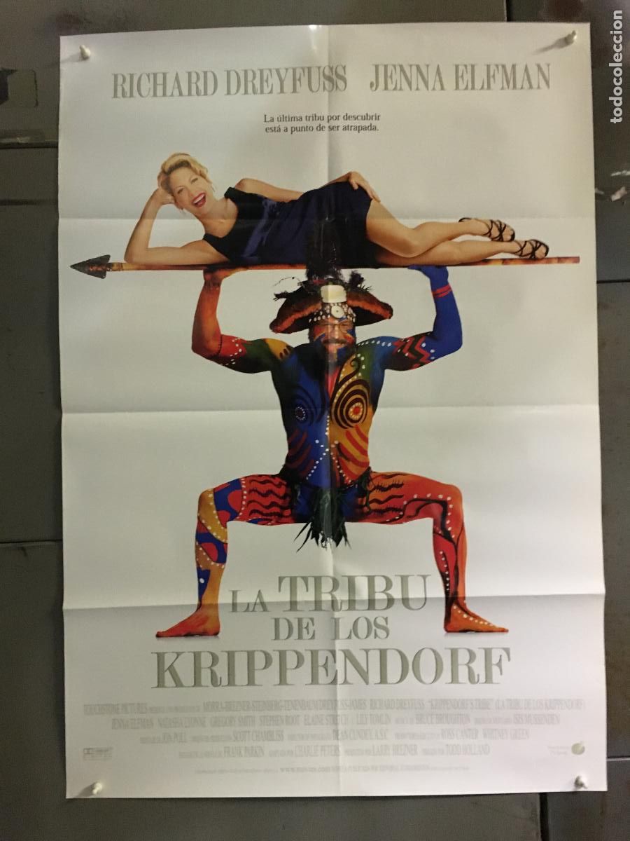 Cine: AFC36 LA TRIBU DE LOS KRIPPENDORF RICHARD DREYFUSS JENNA ELFMAN POSTER ORIGINAL 70X100 ESTRENO h0