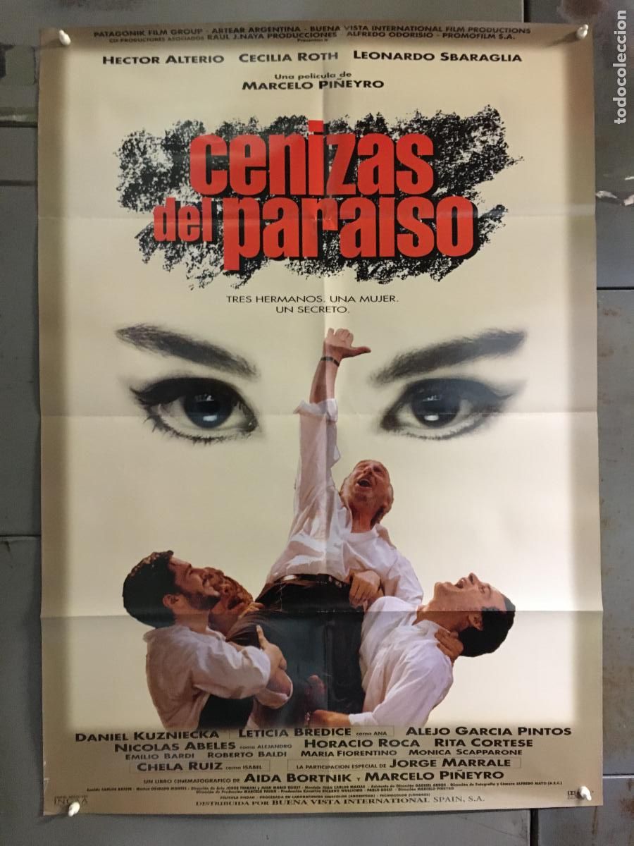 Cine: AFC37 CENIZAS DEL PARAISO HECTOR ALTERIO CECILIA ROTH POSTER ORIGINAL 70X100 ESTRENO h0