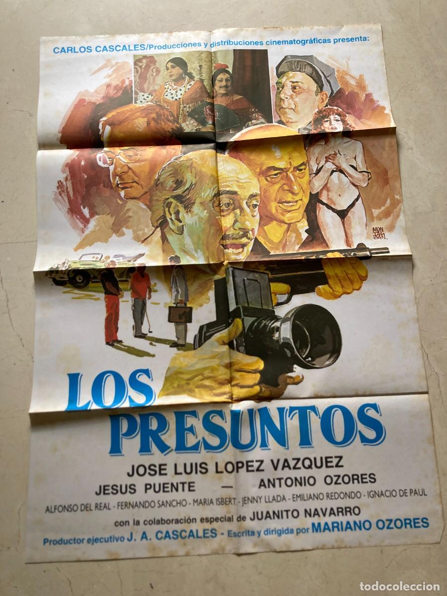 Cine: Cartel cine original LOS PRESUNTOS (1986) 70x100 / Mariano Ozores - Jos&eacute; Luis L&oacute;pez V&aacute;zquez