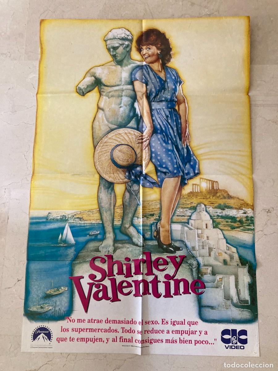 Cine: Cartel v&iacute;deo original SHIRLEY VALENTINE (1989) 70x100 / Pauline Collins - Tom Conti
