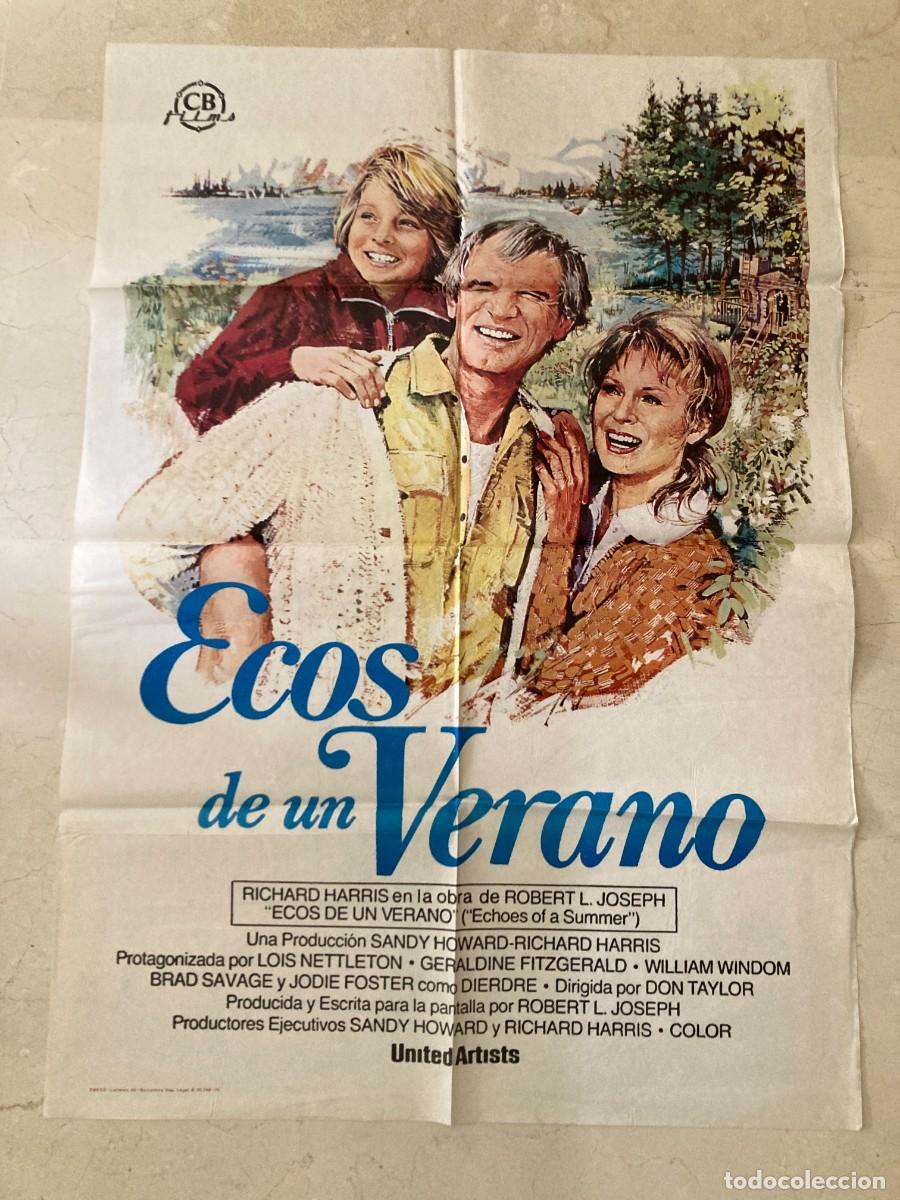 Cine: Cartel cine original ECOS DE UN VERANO (1976) 70x100 / Jodie Foster - Richard Harris