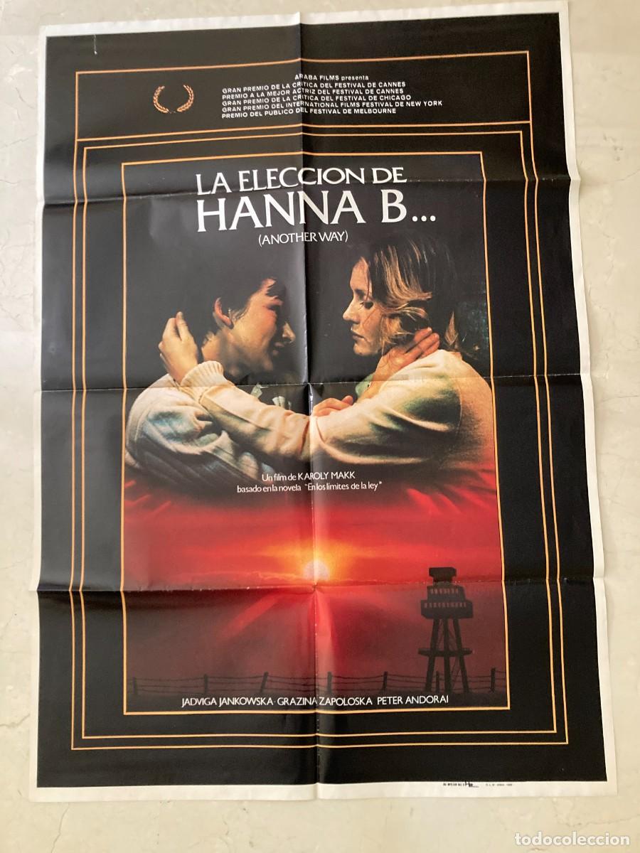 Cine: Cartel cine original LA ELECCION DE HANNA B (1982) 70x100 / Grazyna Szapolowska - K&aacute;roly Makk
