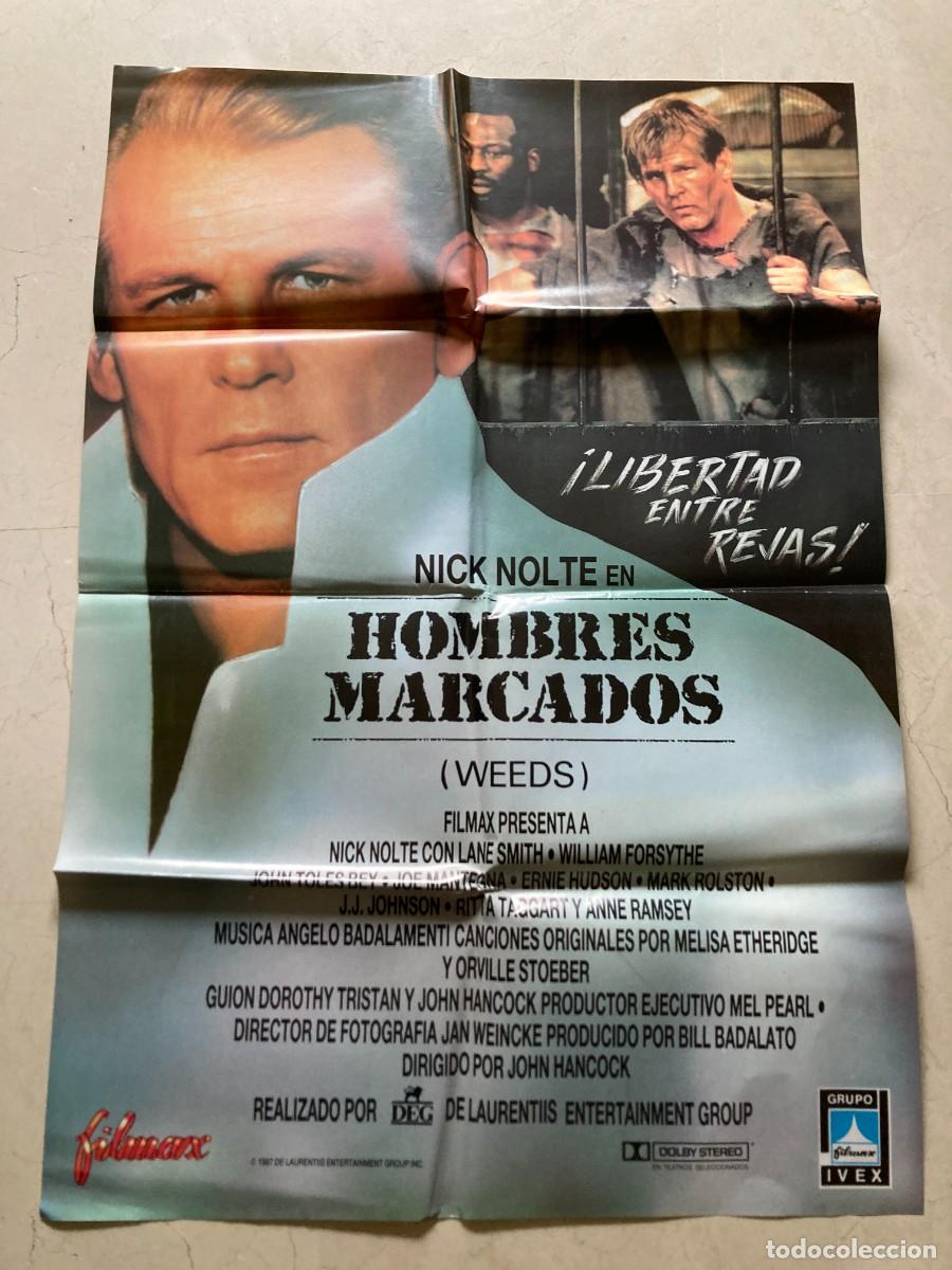 Cine: Cartel cine original HOMBRES MARCADOS (1987) 70x100 / Nick Nolte - Lane Smith