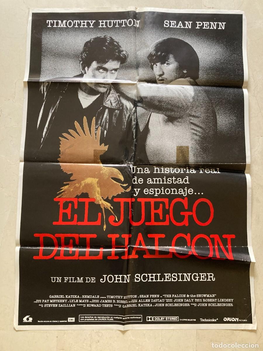 Cine: Cartel cine original EL JUEGO DEL HALCON (1985) 70x100 / Timothy Hutton - Sean Penn