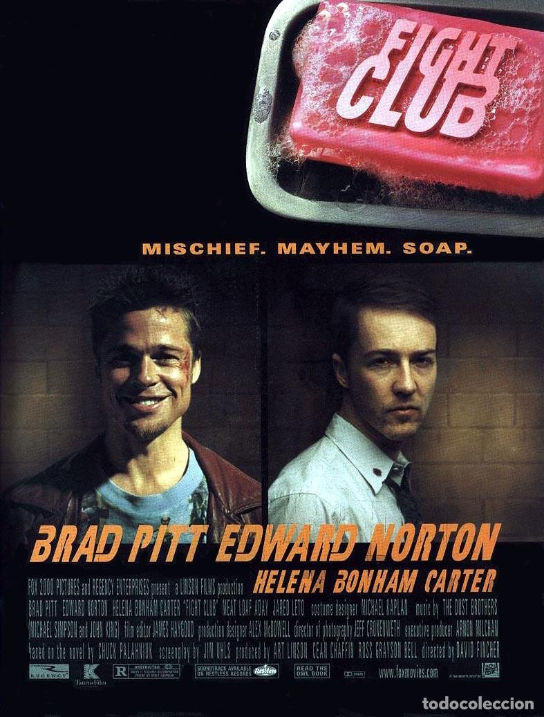 Cine: El club de la lucha - Fight club . P&oacute;ster 70x100 cm aprox